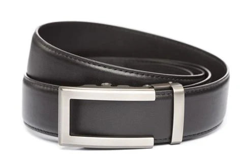 1.5" Black Leather Strap w/ Traditional Gunmetal Buckle