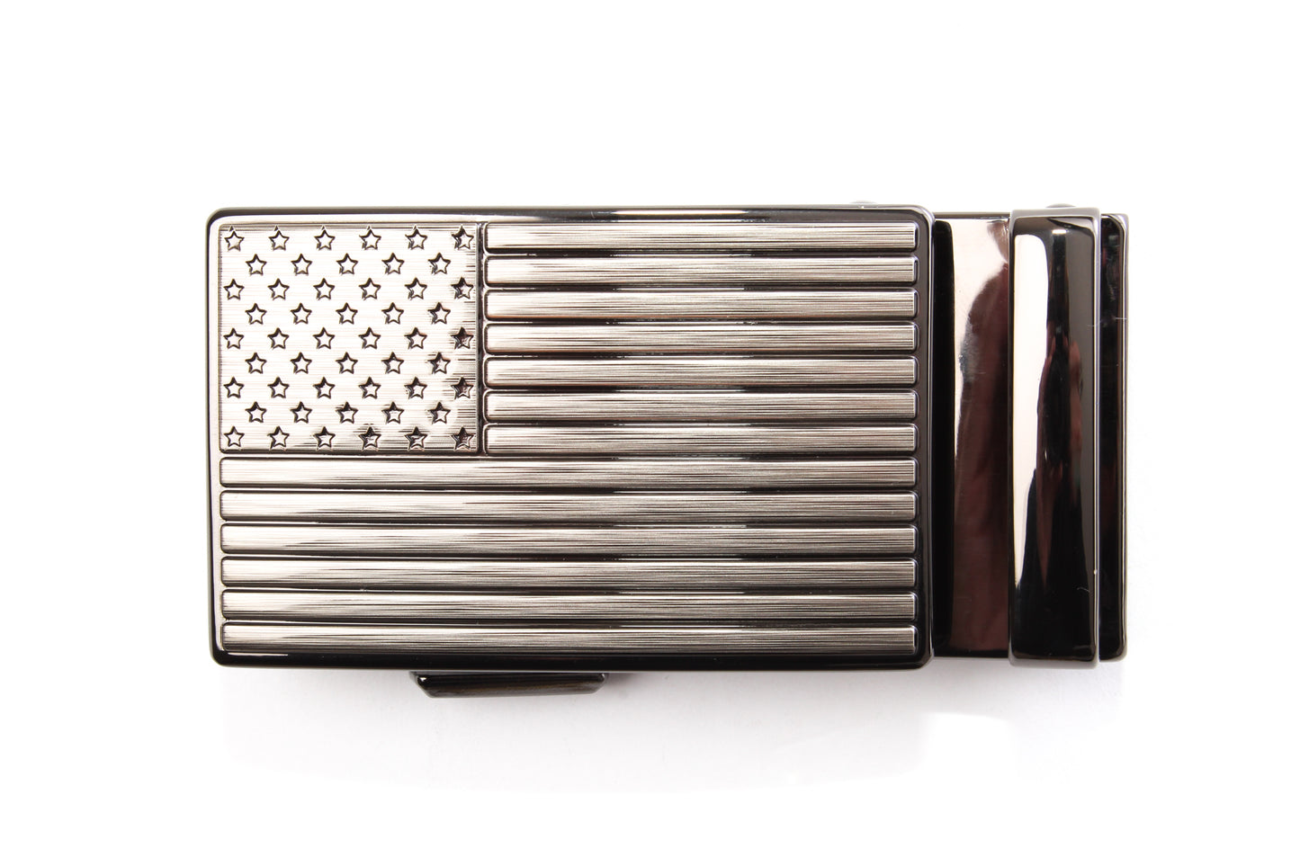 1.5" USA Flag Buckle in Smoked Gunmetal - Anson Belt & Buckle
