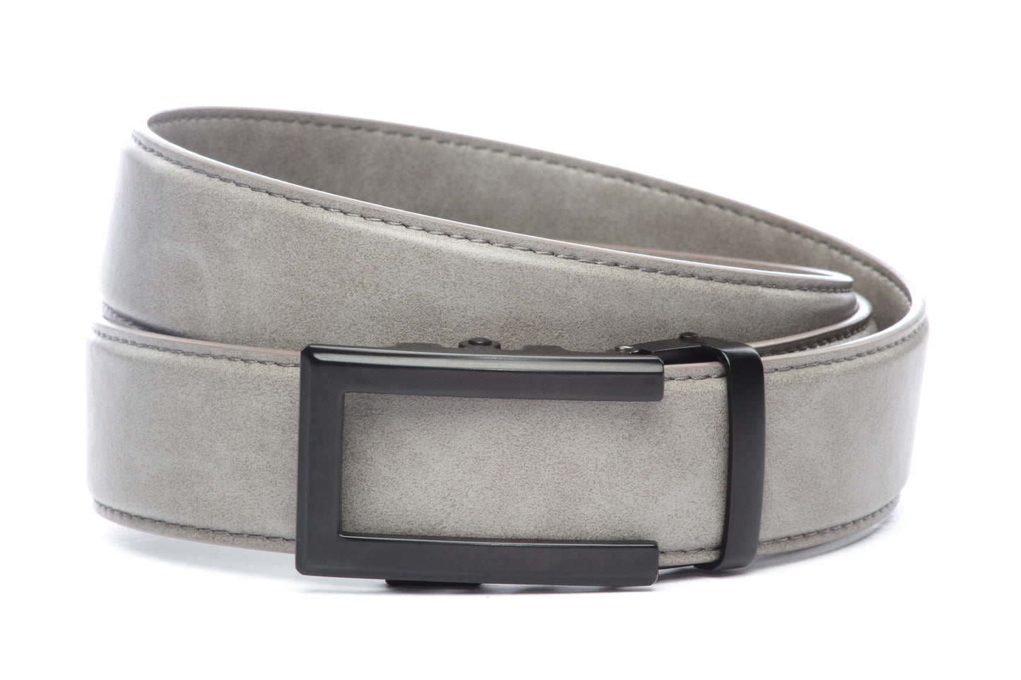 1.5" Shark Grey Micro Patina strap w/Traditional in Black Buckle