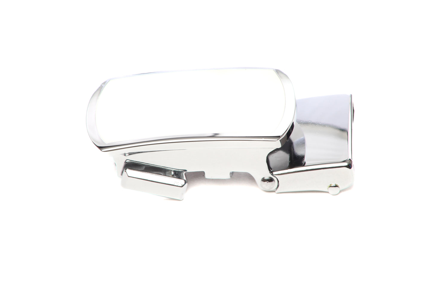 1.25" White Onyx Buckle in Silver with a Curve - Anson Belt & Buckle