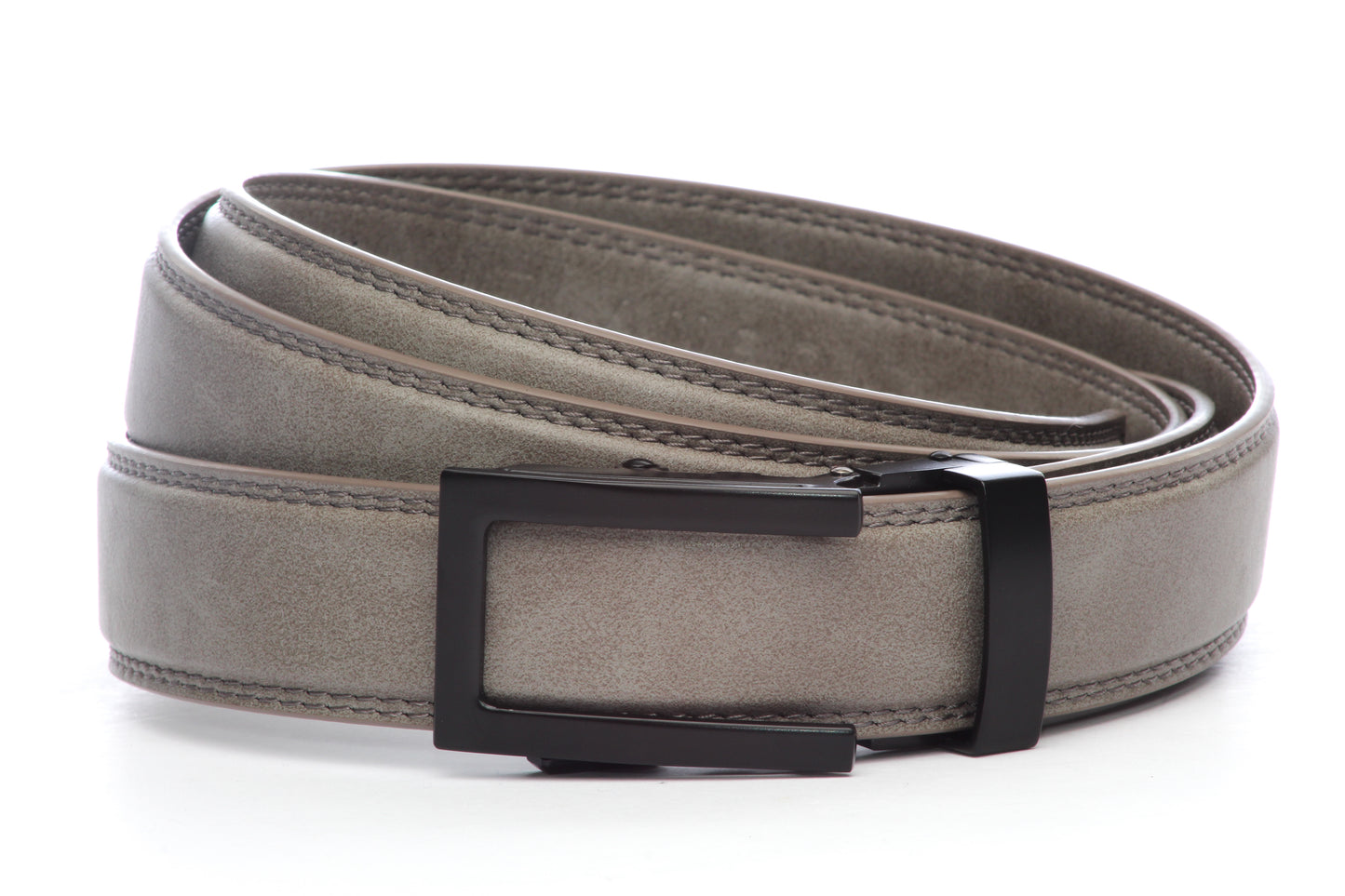 1.25" Shark Grey Micro Patina strap w/Traditional in Black Buckle