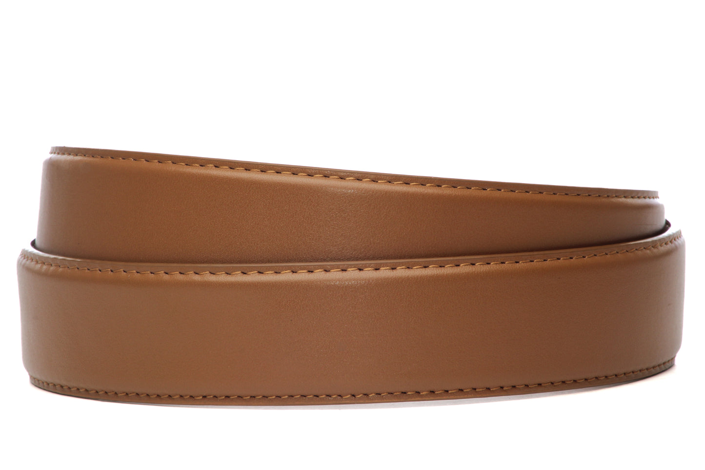 1.5" Light Brown Leather Strap - Anson Belt & Buckle
