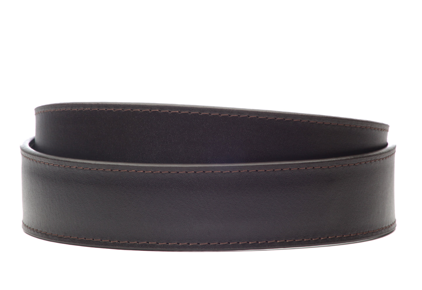 1.5" Chocolate Vegetable Tanned Leather Strap - Anson Belt & Buckle