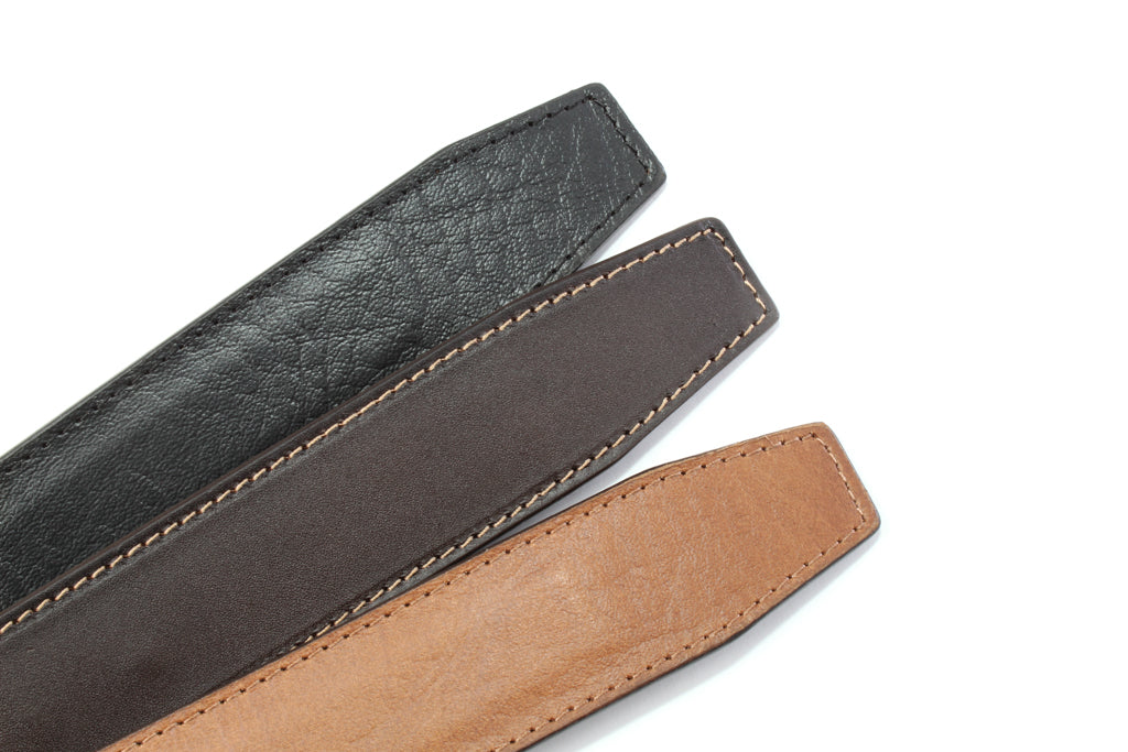 “Casual Leather” Anson Belt set, casual look, 1.5 inches wide, all 3 straps