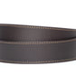 “Casual Leather” Anson Belt set, casual look, 1.5 inches wide, chocolate vegetable tanned leather strap