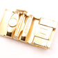 Men's USA flag ratchet belt buckle in gold with a width of 1.5 inches, mechanism view.