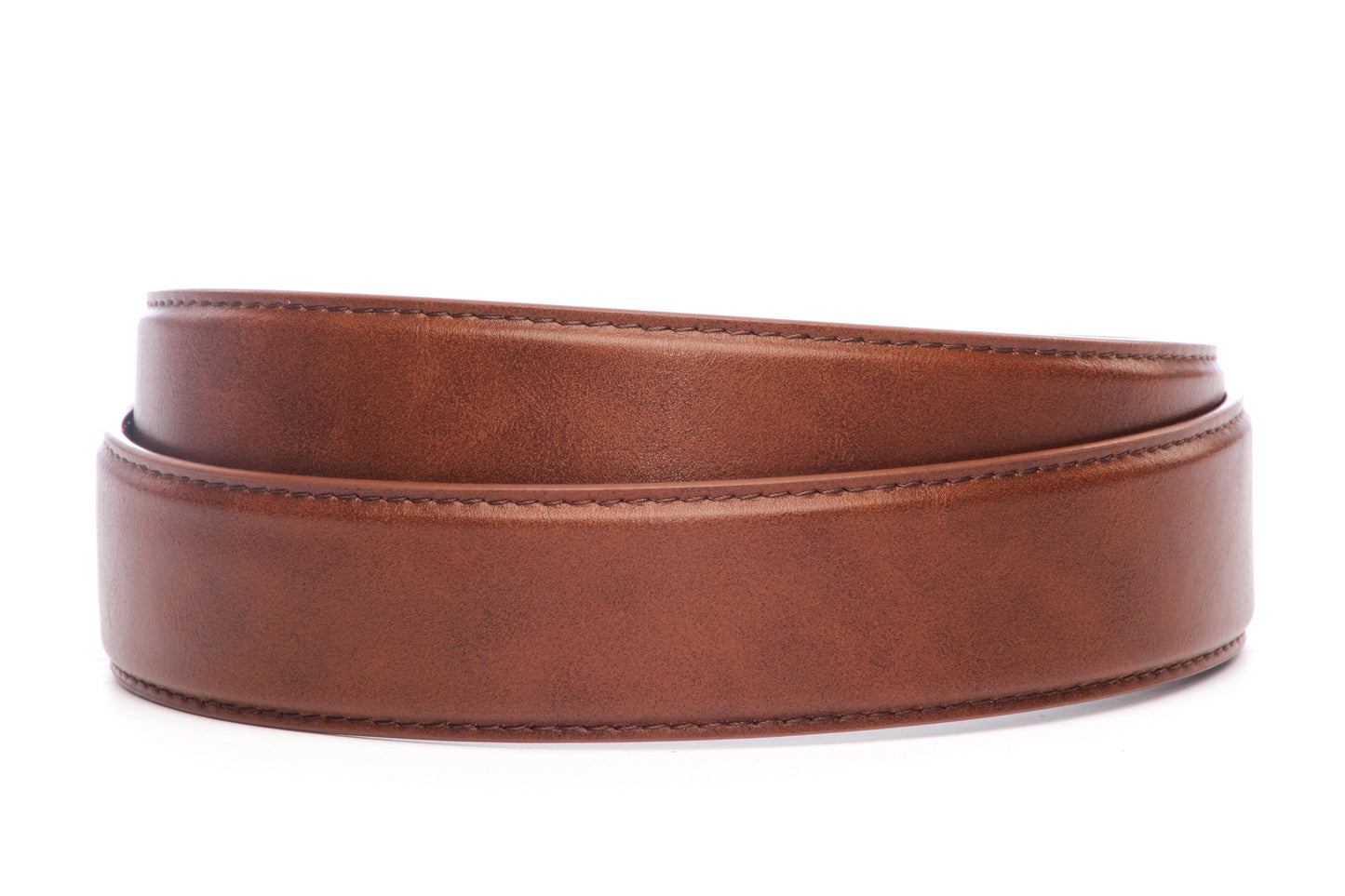 Men's XL vegan microfiber belt strap in acorn, 1.5 inches wide, formal look