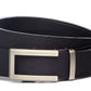 Men’s black cotton canvas belt strap with traditional buckle in gunmetal, casual look, 1.5 inches wide