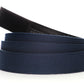 Men's canvas belt strap in navy with a 1.25-inch width, casual look, microfiber back