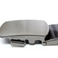 Men's classic with a curve ratchet belt buckle in formal gunmetal with a width of 1.5 inches, left side view.