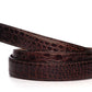 Men's crocodile belt strap in dark brown with a 1.25-inch width, formal look, full roll