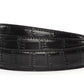 Men's faux croc belt strap in black with a 1.25-inch width, formal look