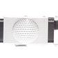 Men's golf ratchet belt buckle in silver with a width of 1.5 inches, front view.