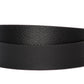 Men's invincibelt belt strap in black leather grain, 1.5 inches wide, casual look