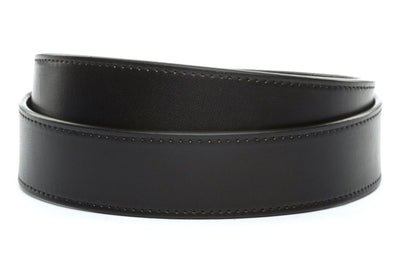 Black Vegetable Tanned Leather Strap