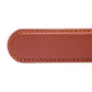Men's leather belt strap in cognac with a 1.25-inch width, formal look, tip of the strap