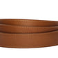 Men's leather belt strap in light brown vegetable tanned with a 1.25-inch width, formal look
