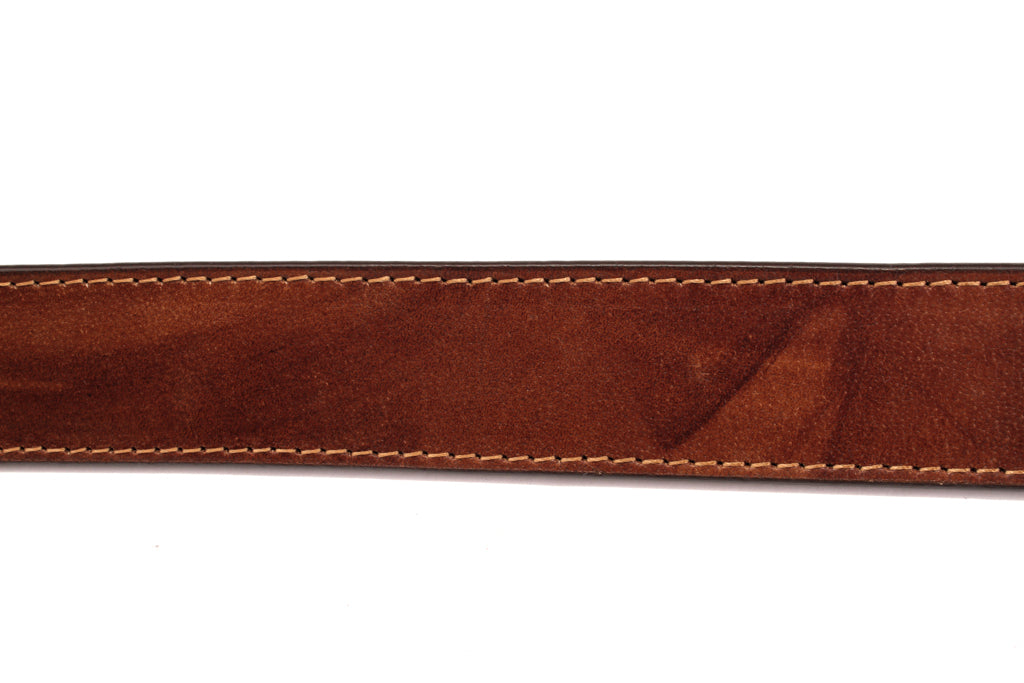 Men's leather belt strap in marbled tan vegetable tanned with a 1.25-inch width, formal look, marbled texture
