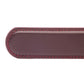 Men's leather belt strap in oxblood with a 1.25-inch width, formal look, tip of the strap