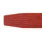 Men's leather belt strap in signature saddle tan vegetable tanned with a 1.25-inch width, casual look, tip of the strap