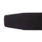 Men's micro-suede belt strap in black, 1.5 inches wide, formal look, tip of the strap