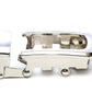 Men's traditional with a curve nickel free ratchet belt buckle with a 1.25-inch width, right side view.