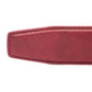 Men's vegan microfiber belt strap in cranberry, 1.5 inches wide, formal look, tip of the strap