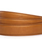 Men's vegan microfiber belt strap in honey with a 1.25-inch width, formal look