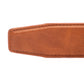 Men's vegan microfiber belt strap in whiskey, 1.5 inches wide, formal look, tip of the strap
