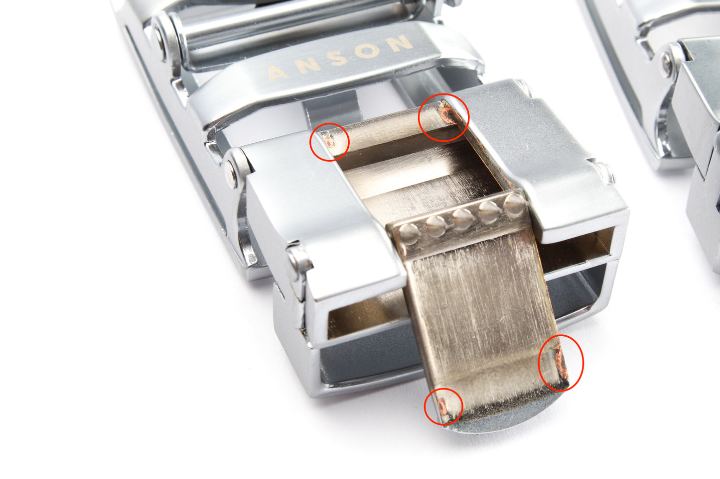**FACTORY SECOND** 1.25" Traditional Buckle in Silver (shiny) - Anson Belt & Buckle