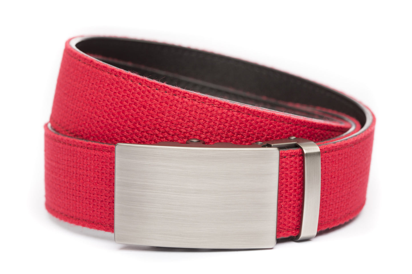 Red Canvas w/Classic in Gunmetal Buckle (1.5") - Anson Belt & Buckle