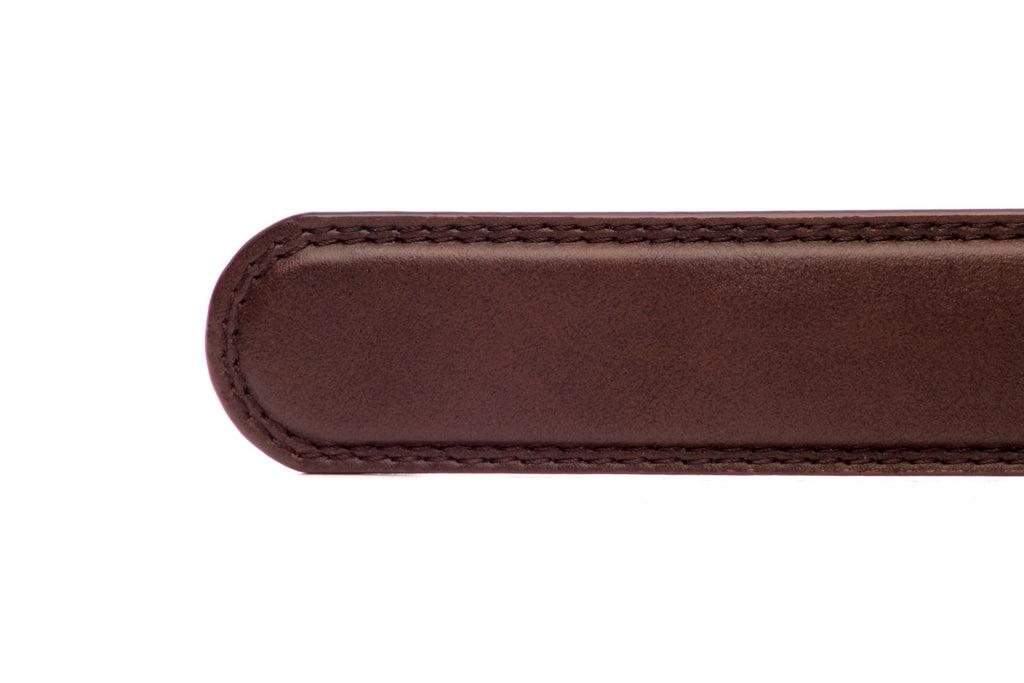 1.25" Dark Brown Micro-Patina Strap - Anson Belt & Buckle