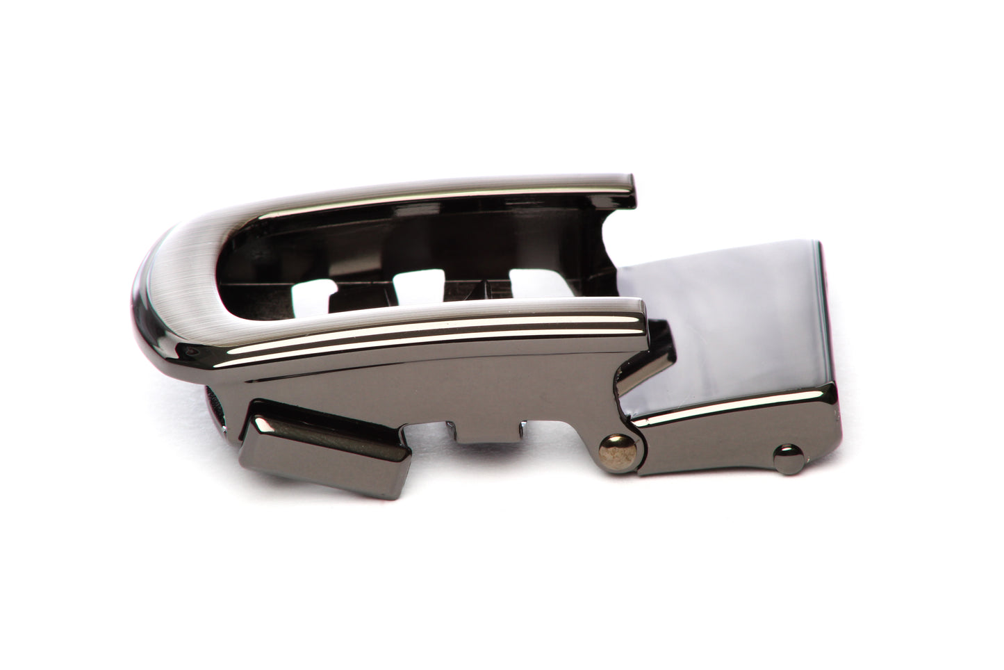 1.25" Traditional with a Curve in Formal Gunmetal - Anson Belt & Buckle