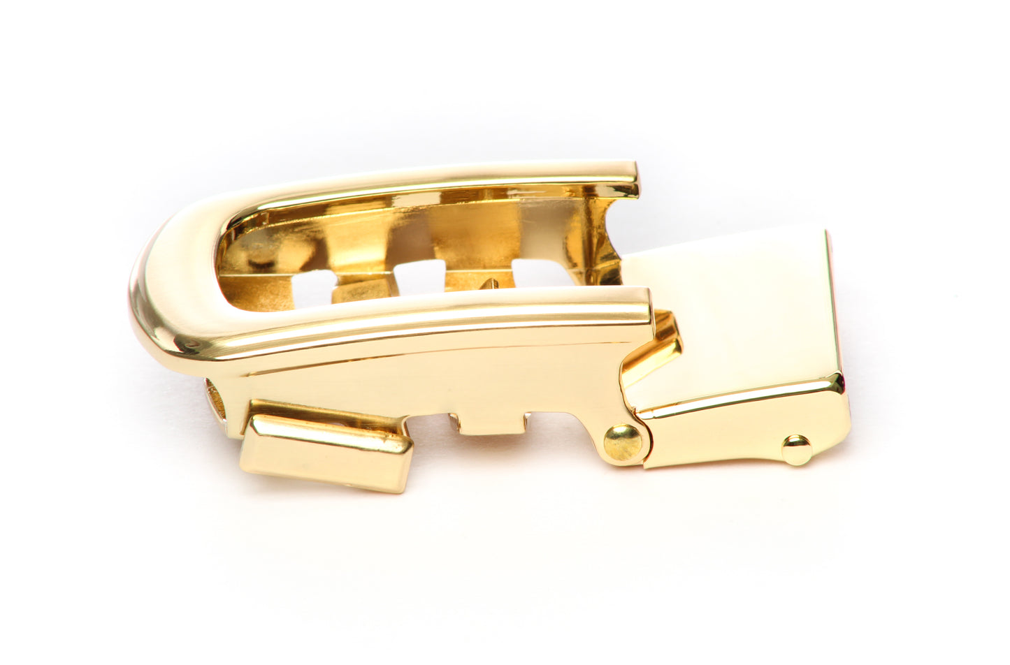 1.25" Traditional with a Curve in Gold - Anson Belt & Buckle