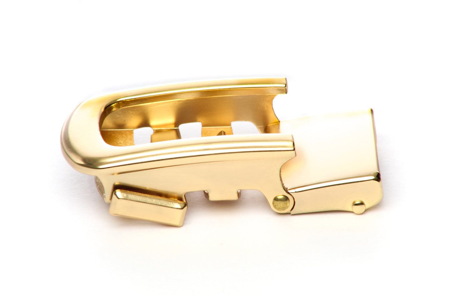 1.25" Traditional with a Curve in Matte Gold - Anson Belt & Buckle