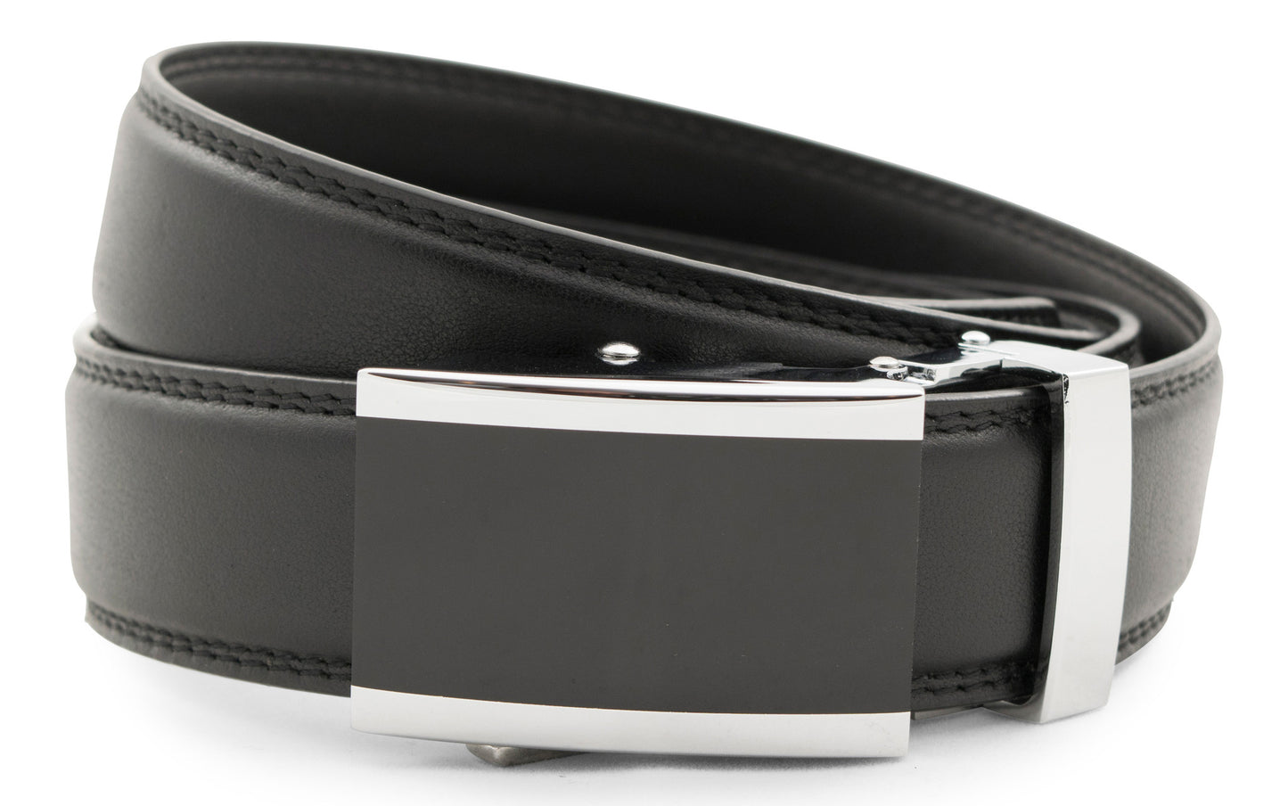 Black Formal Leather w/Onyx Buckle (1.25") - Anson Belt & Buckle