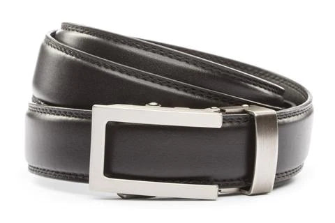 Traditional in Gunmetal w/Black Formal Leather Strap - Anson Belt & Buckle