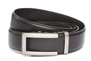 1.5" Black Leather Strap w/ Traditional Gunmetal Buckle