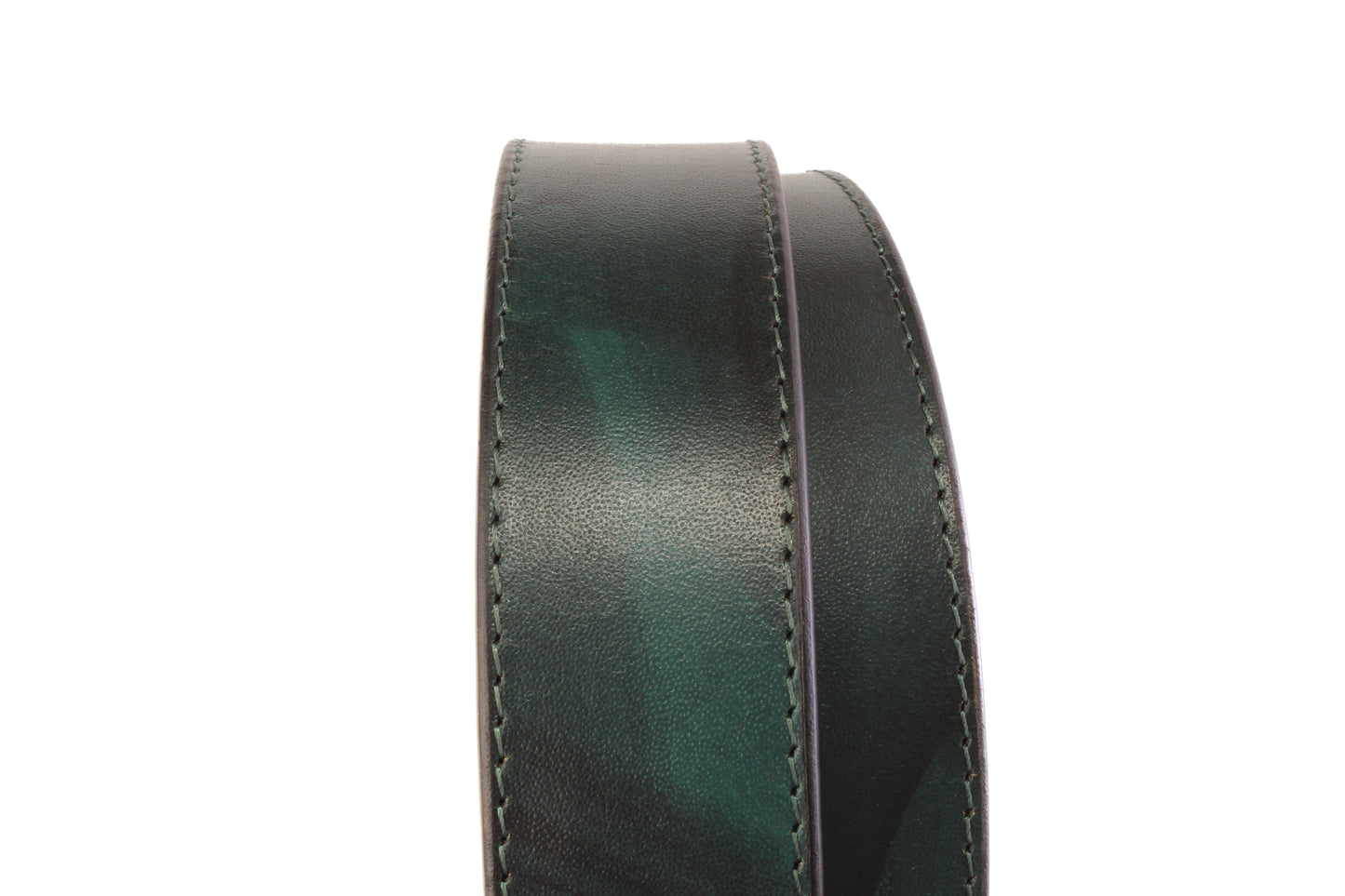 1.5" Evergreen Marbled Buffalo Leather Strap