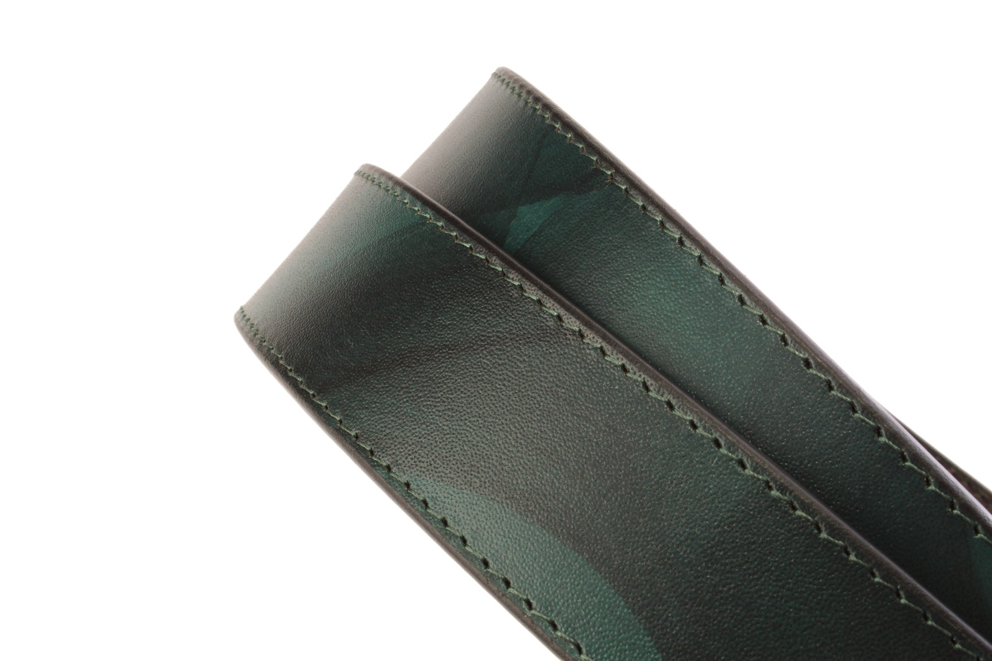 1.5" Evergreen Marbled Buffalo Leather Strap