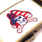 1.5" ECU Jolly-Roger x USA Buckle in Antiqued Gold