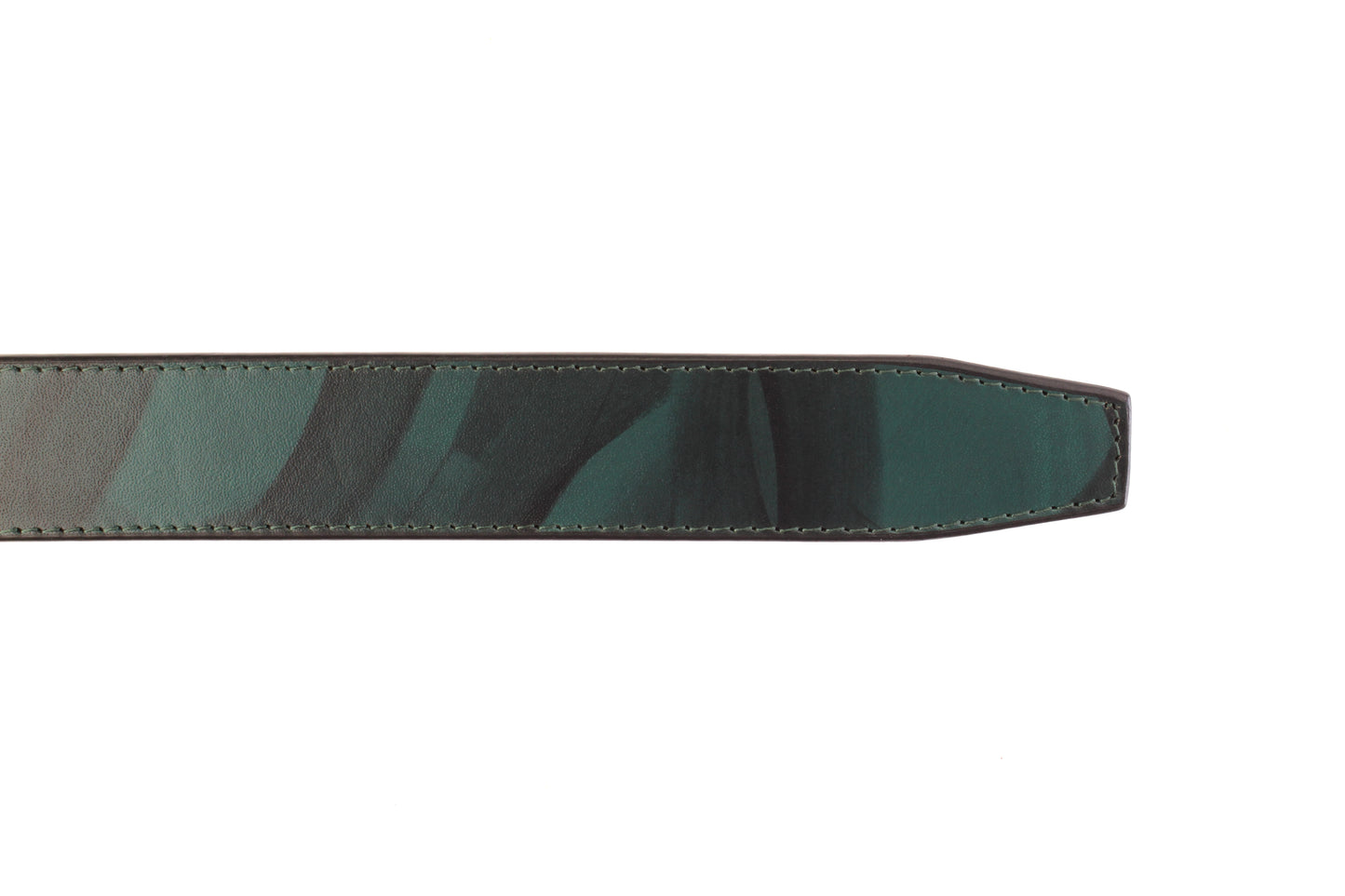 1.5" Evergreen Marbled Buffalo Leather Strap