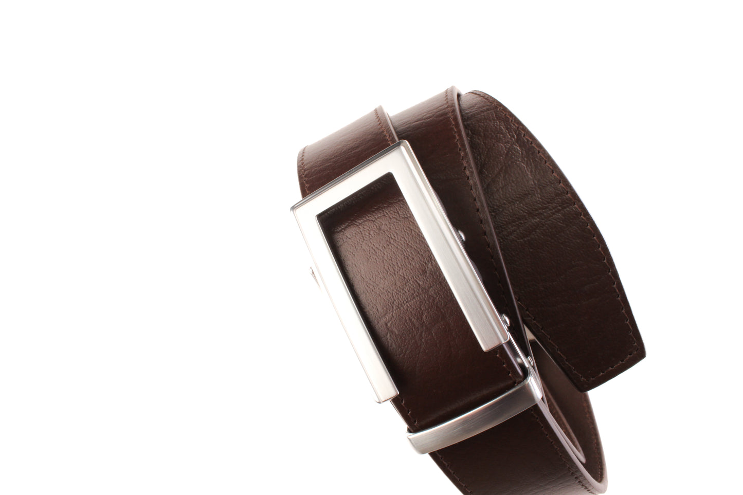 1.5" Brown Buffalo Vegetable Tanned Leather w/Traditional in Silver Buckle
