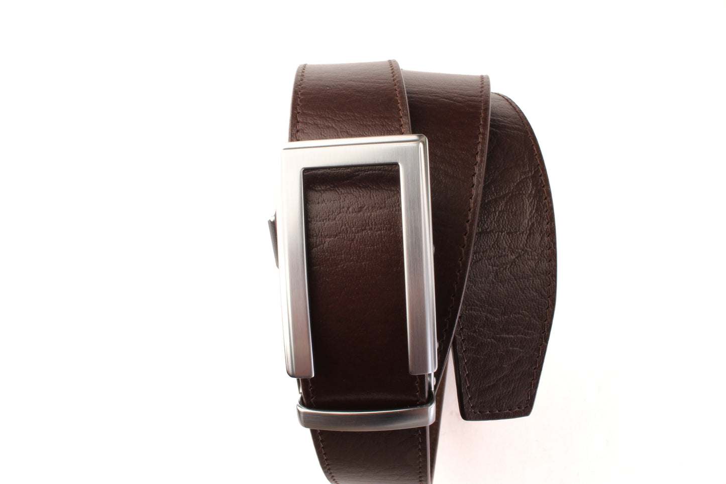 1.5" Brown Buffalo Vegetable Tanned Leather w/Traditional in Silver Buckle