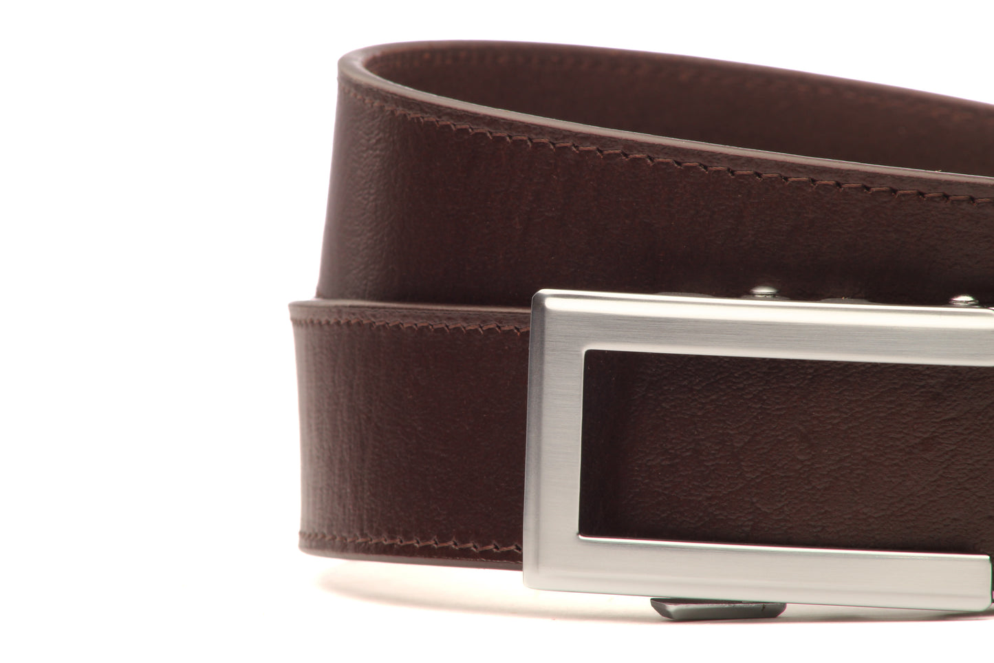1.5" Brown Buffalo Vegetable Tanned Leather w/Traditional in Silver Buckle