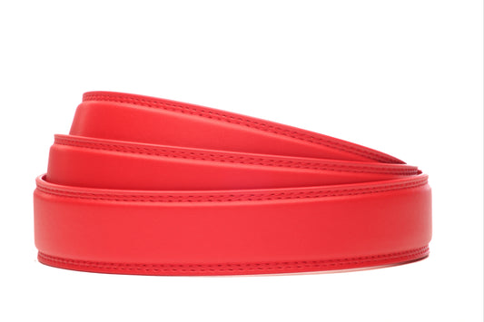Red Micro-fiber strap on a white background