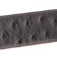1.5" Smoke Grey Ostrich-Embossed Leather Strap - Anson Belt & Buckle