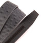 1.5" Smoke Grey Ostrich-Embossed Leather Strap - Anson Belt & Buckle