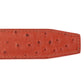 1.5" Cognac Ostrich-Embossed Leather Strap - Anson Belt & Buckle
