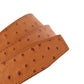 1.5" Light Brown Ostrich-Embossed Leather Strap - Anson Belt & Buckle